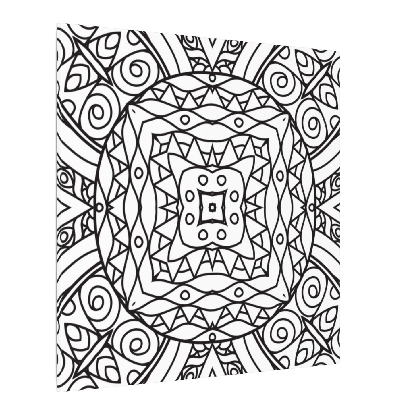 Paint-Your-Own Mandala Canvas Design #9, Stretched, 0.75" (Multi-Size)