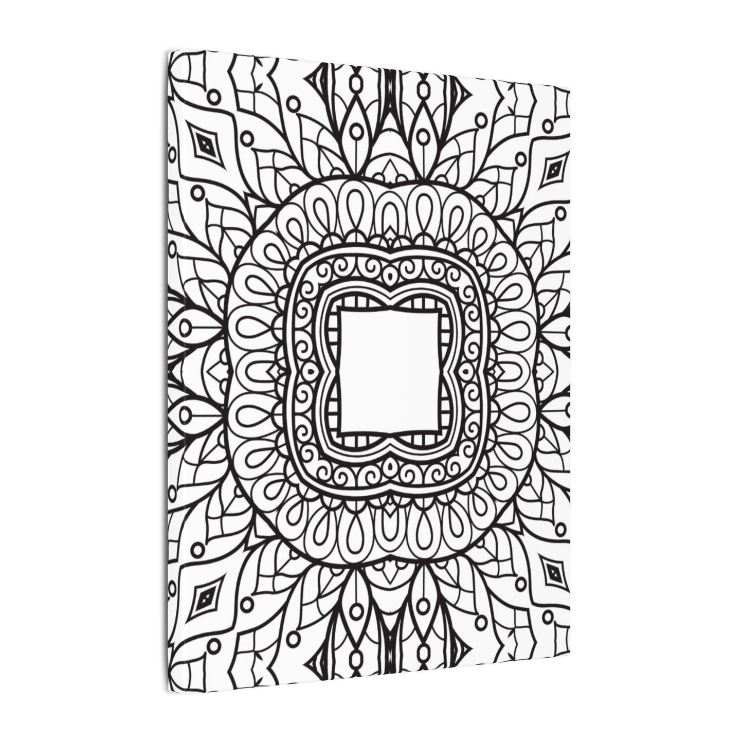 Paint-Your-Own Mandala Canvas Design #6, Stretched, 0.75" (Multi-Size)