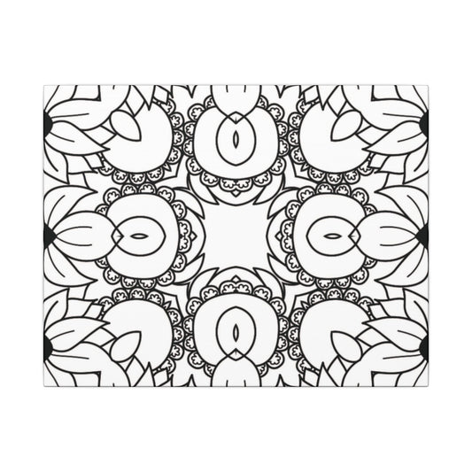 Paint-Your-Own Mandala Canvas Design #48, Stretched, 0.75" (Multi-Size)