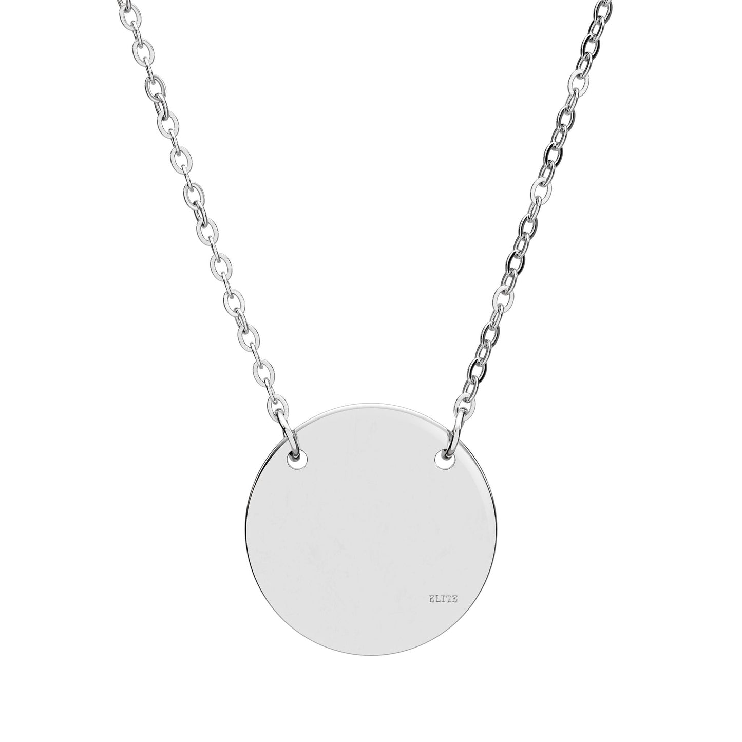Engravable Circle Necklace — Personalized Disc Pendant Necklace
