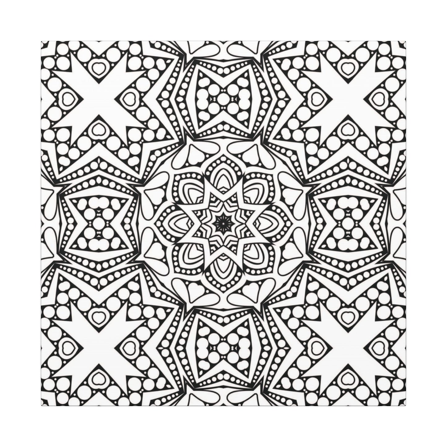 Paint-Your-Own Mandala Canvas Design #18, Stretched, 0.75" (Multi-Size)