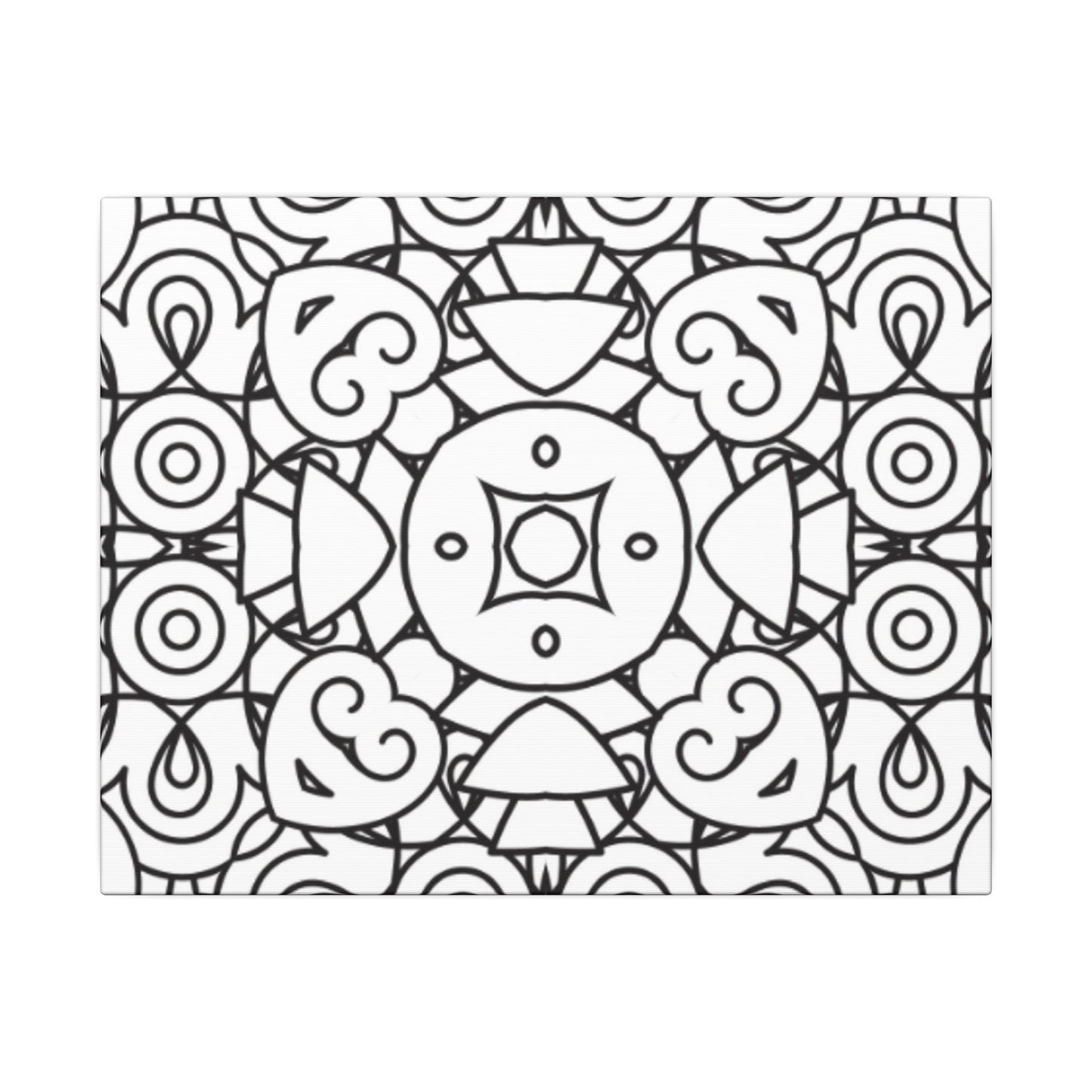 Paint-Your-Own Mandala Canvas Design #28, Stretched, 0.75" (Multi-Size)