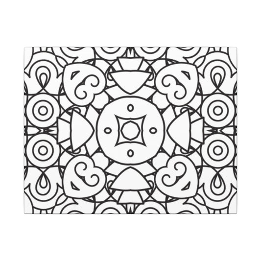 Paint-Your-Own Mandala Canvas Design #28, Stretched, 0.75" (Multi-Size)