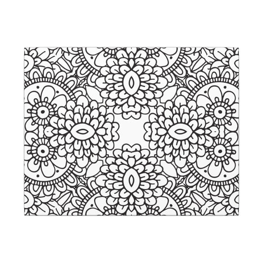 Paint-Your-Own Mandala Canvas Design #11, Stretched, 0.75" (Multi-Size)