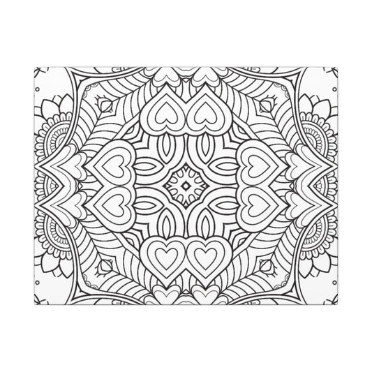 Paint-Your-Own Mandala Canvas Design #7, Stretched, 0.75" (Multi-Size)