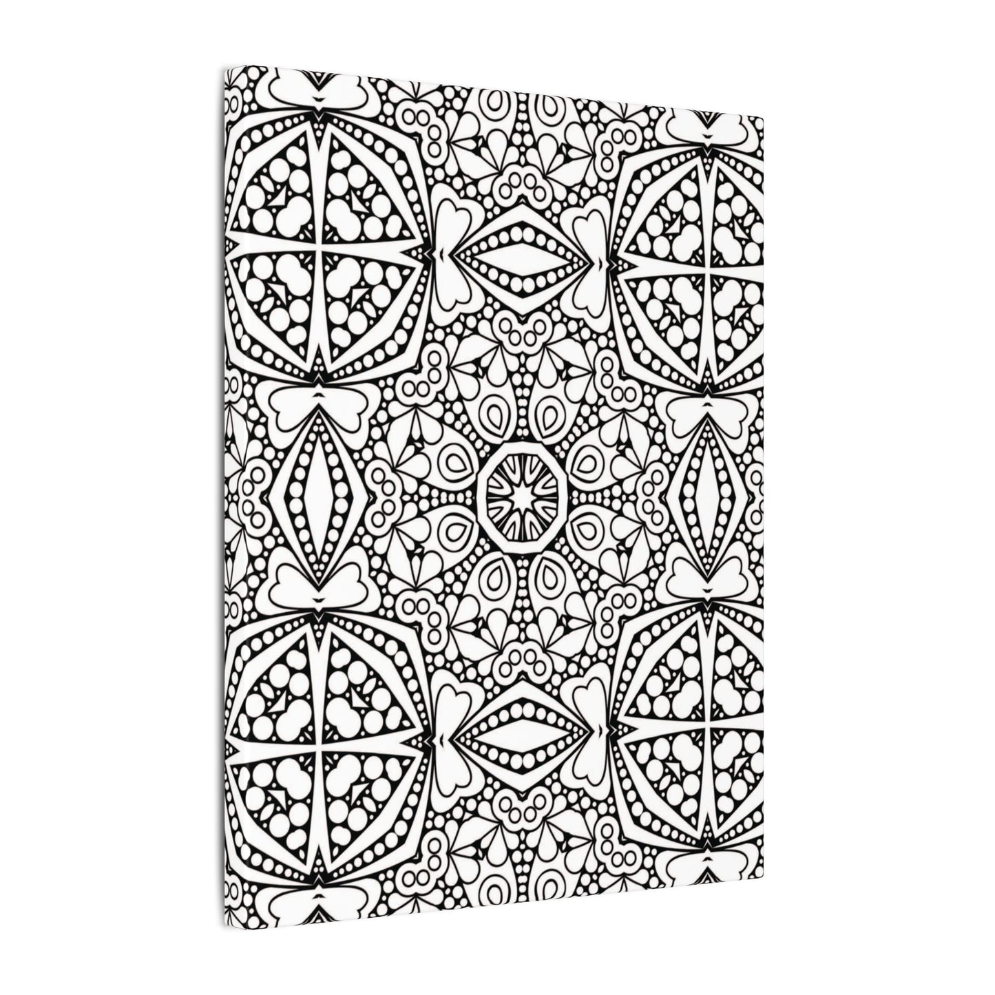 Paint-Your-Own Mandala Canvas Design #45, Stretched, 0.75" (Multi-Size)