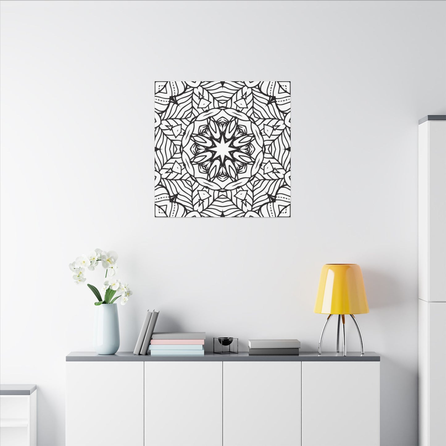 Paint-Your-Own Mandala Canvas Design #20, Stretched, 0.75" (Multi-Size)