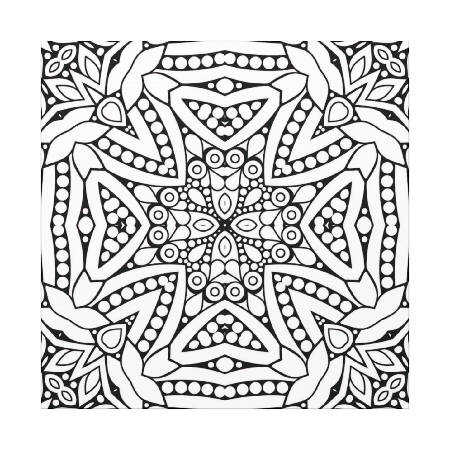 Paint-Your-Own Mandala Canvas Design #50, Stretched, 0.75" (Multi-Size)
