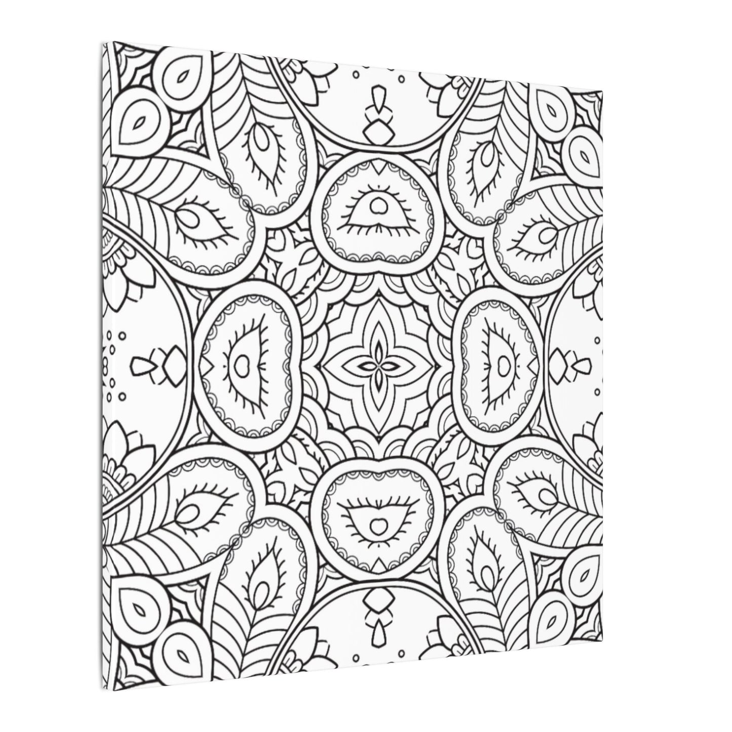 Paint-Your-Own Mandala Canvas Design #24, Stretched, 0.75" (Multi-Size)
