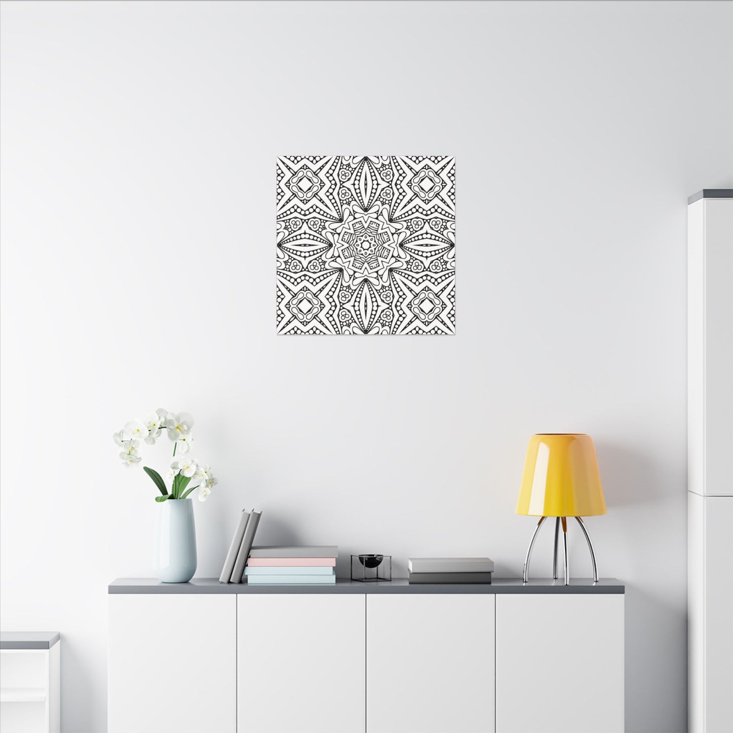 Paint-Your-Own Mandala Canvas Design #40, Stretched, 0.75" (Multi-Size)