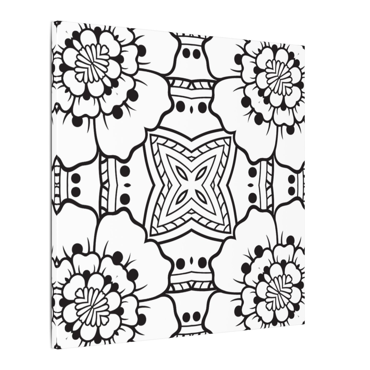 Paint-Your-Own Mandala Canvas Design #25, Stretched, 0.75" (Multi-Size)