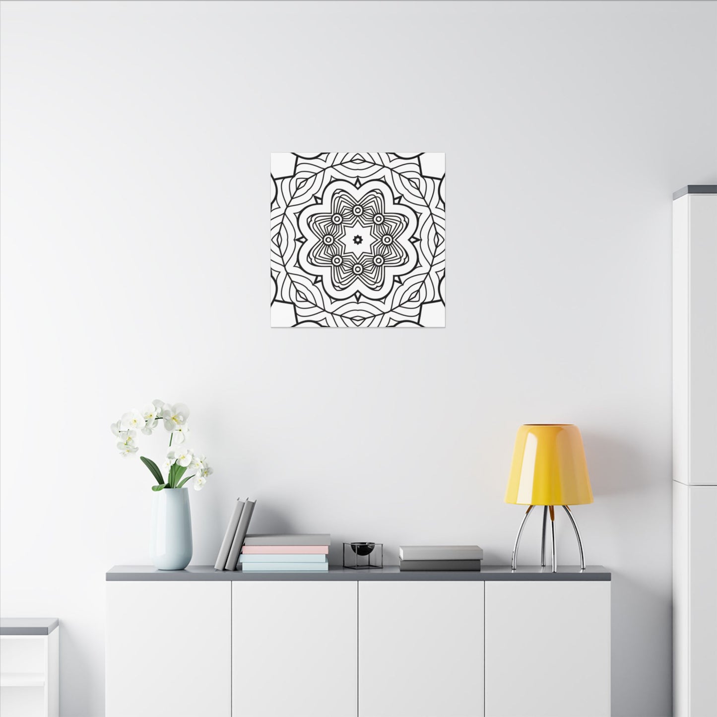 Paint-Your-Own Mandala Canvas Design #43, Stretched, 0.75" (Multi-Size)
