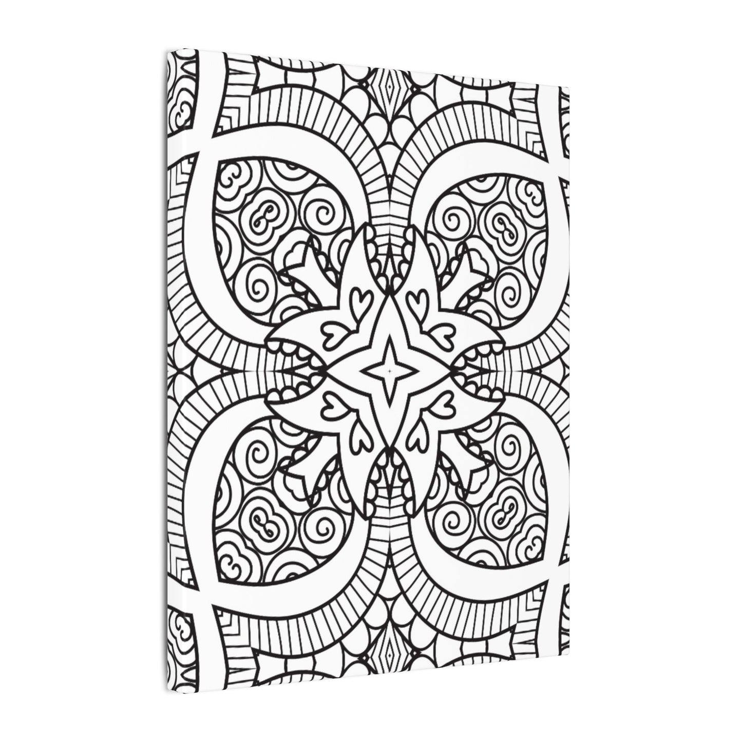 Paint-Your-Own Mandala Canvas Design #17, Stretched, 0.75" (Multi-Size)