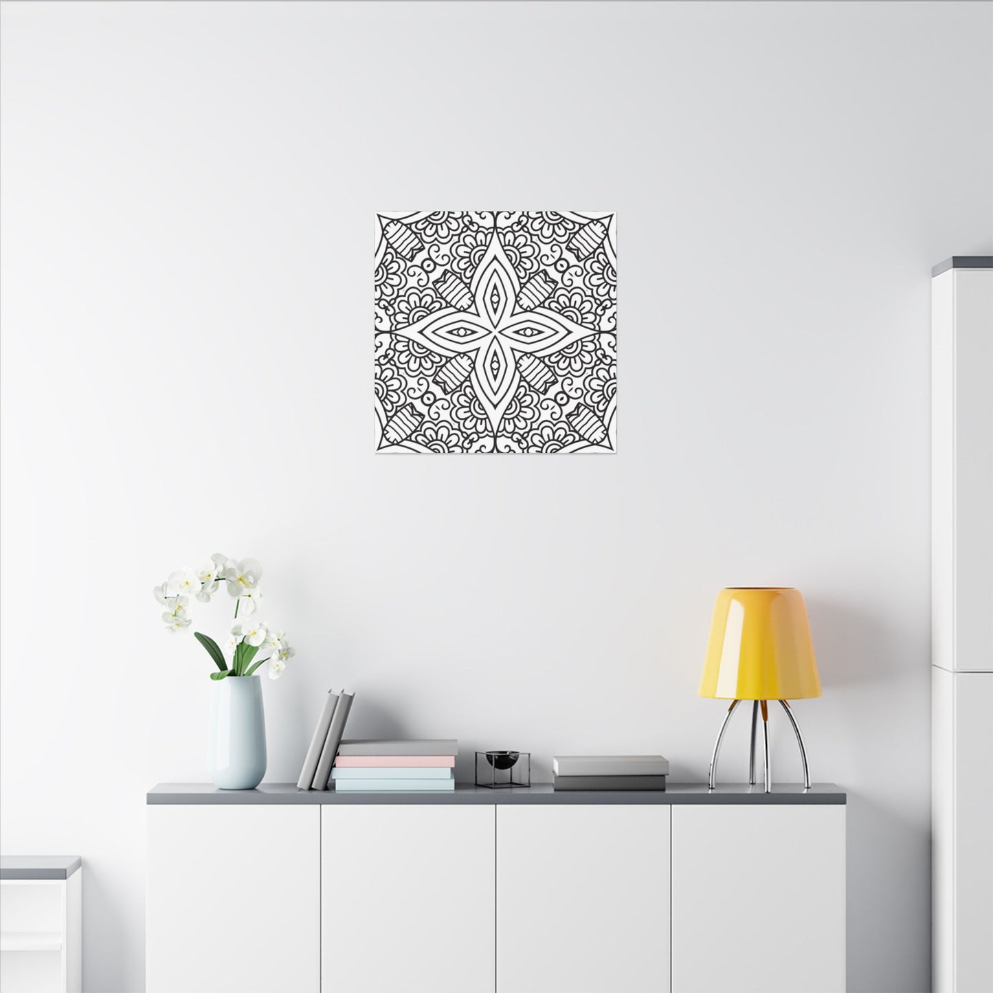 Paint-Your-Own Mandala Canvas Design #4, Stretched, 0.75" (Multi-Size)