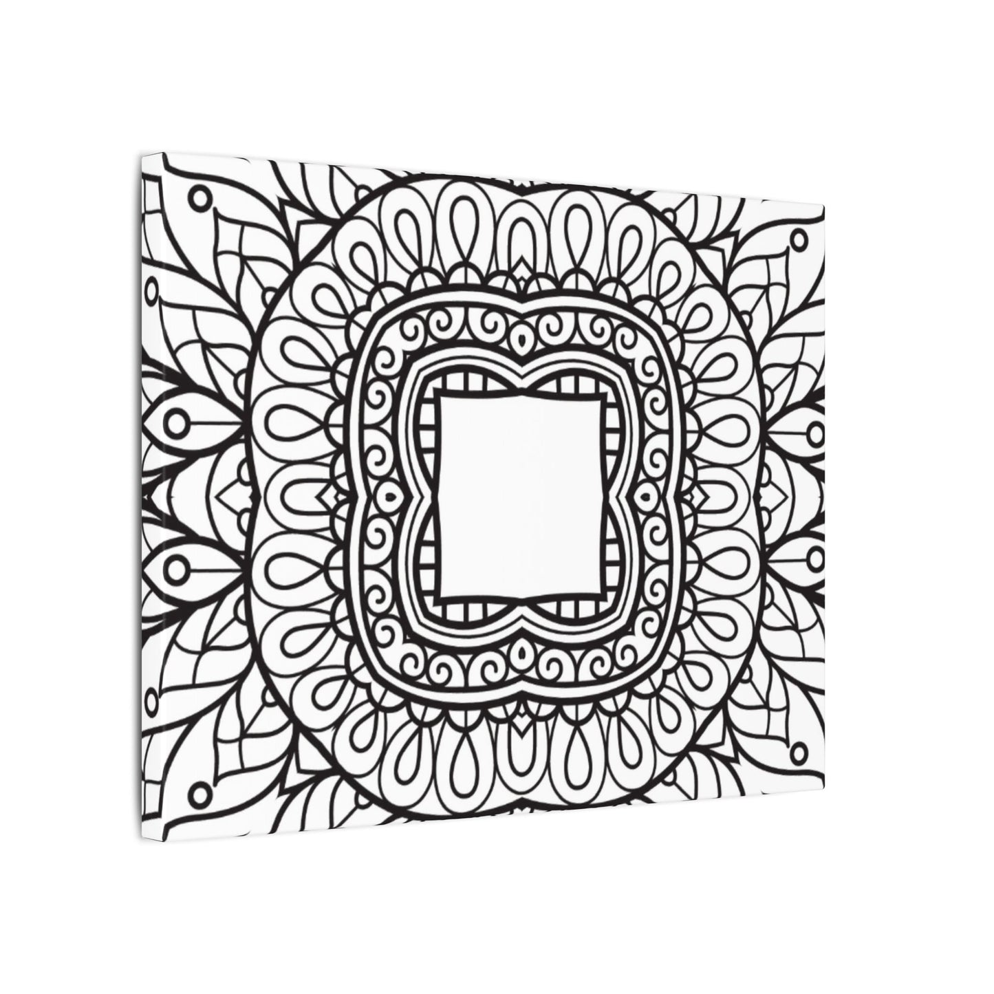 Paint-Your-Own Mandala Canvas Design #6, Stretched, 0.75" (Multi-Size)