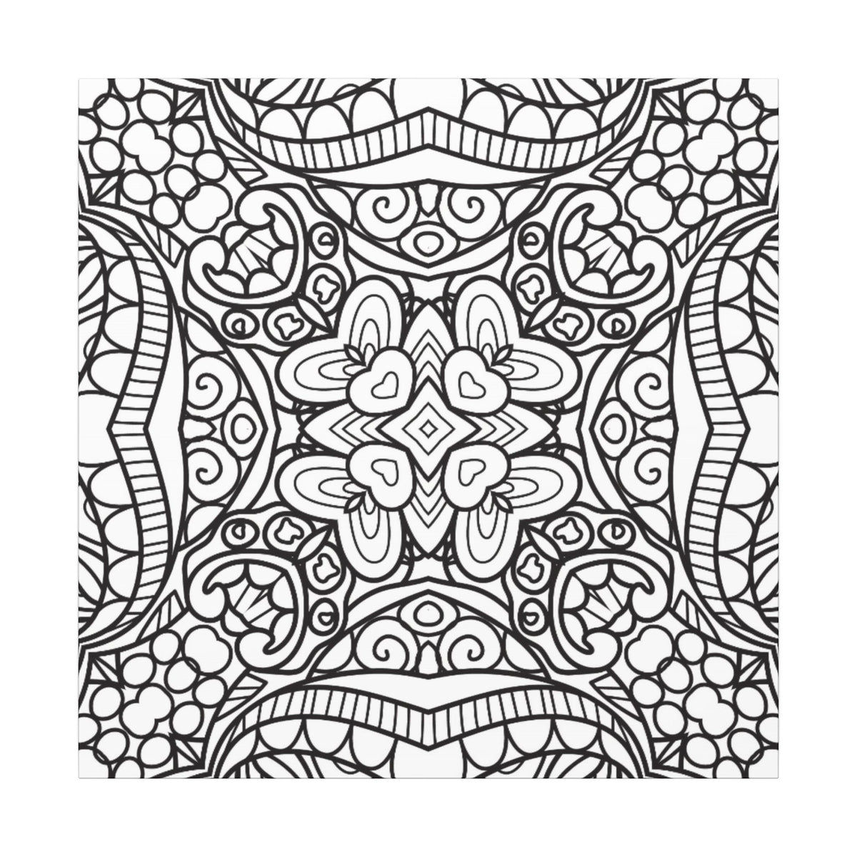 Paint-Your-Own Mandala Canvas Design #26, Stretched, 0.75" (Multi-Size)