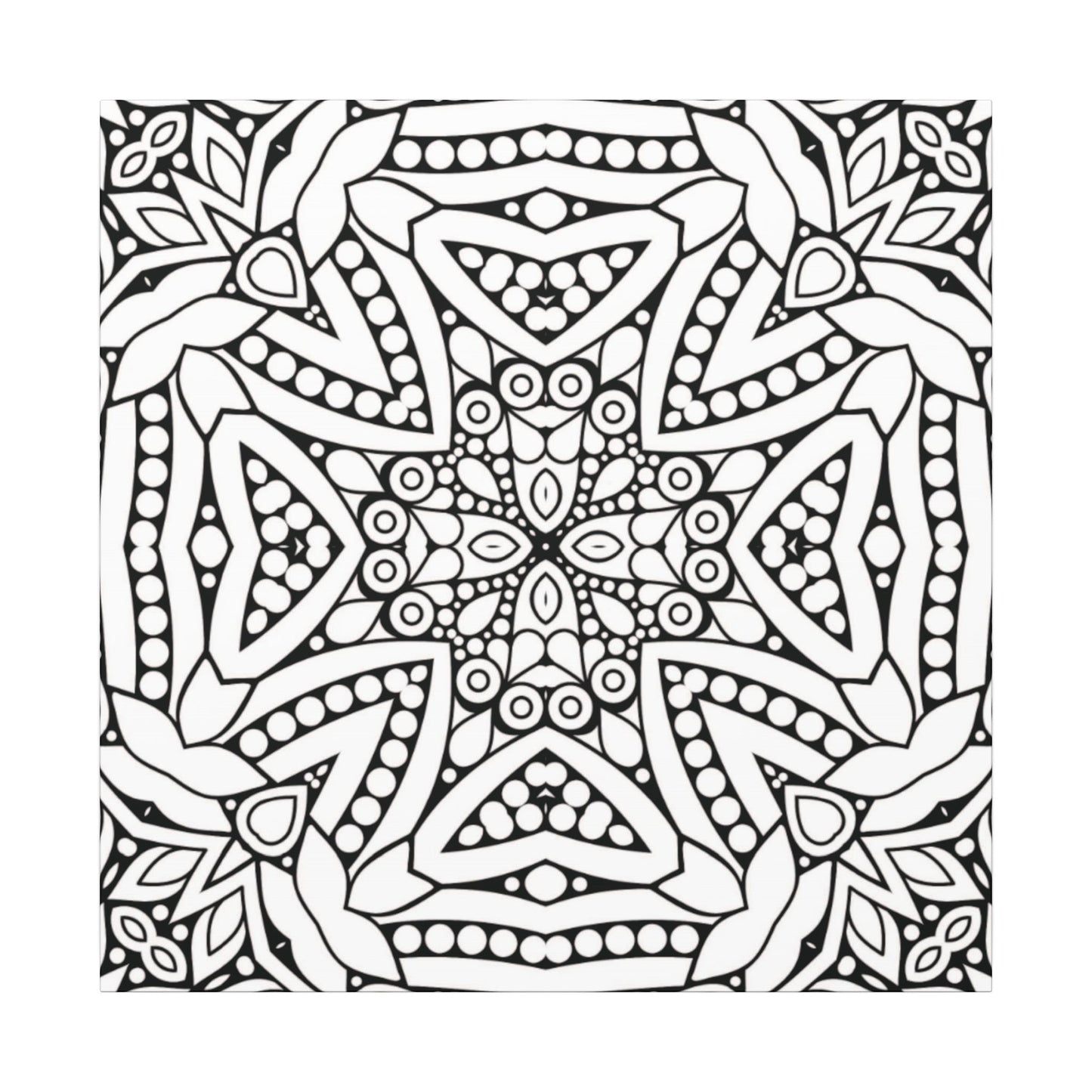 Paint-Your-Own Mandala Canvas Design #50, Stretched, 0.75" (Multi-Size)