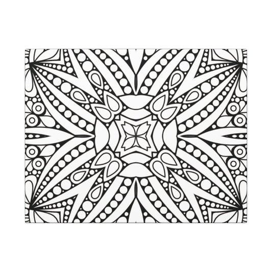 Paint-Your-Own Mandala Canvas Design #41, Stretched, 0.75" (Multi-Size)