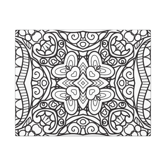 Paint-Your-Own Mandala Canvas Design #26, Stretched, 0.75" (Multi-Size)