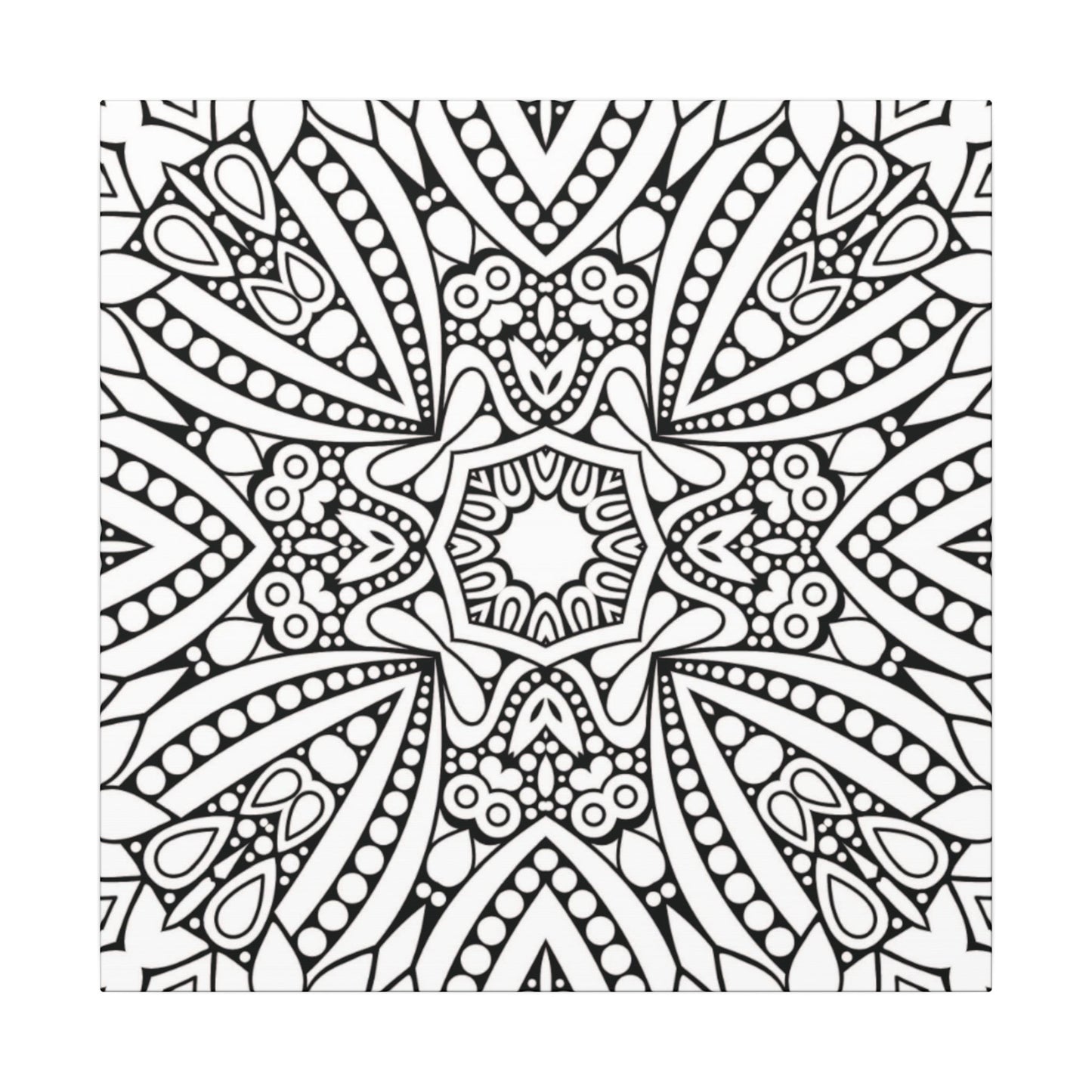 Paint-Your-Own Mandala Canvas Design #47, Stretched, 0.75" (Multi-Size)