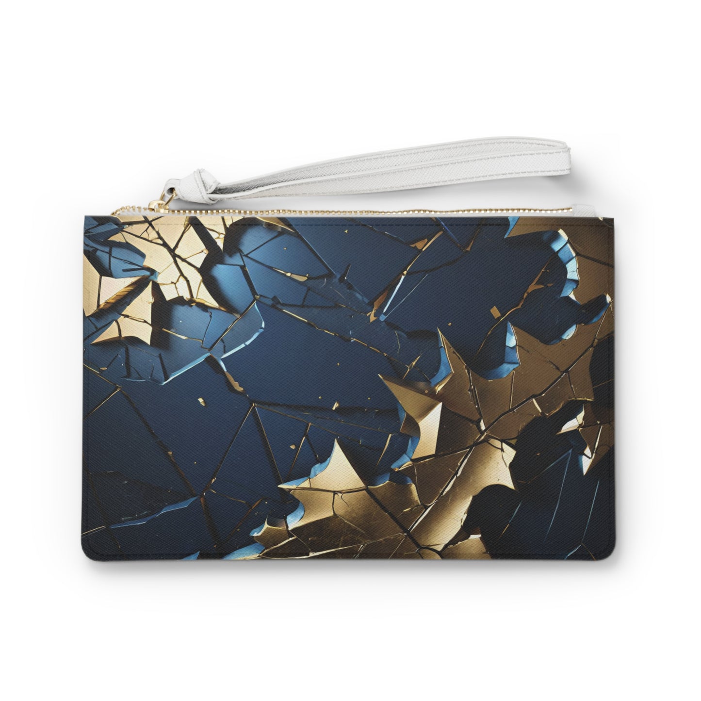 Gold Leaf Glassy Clutch Bag