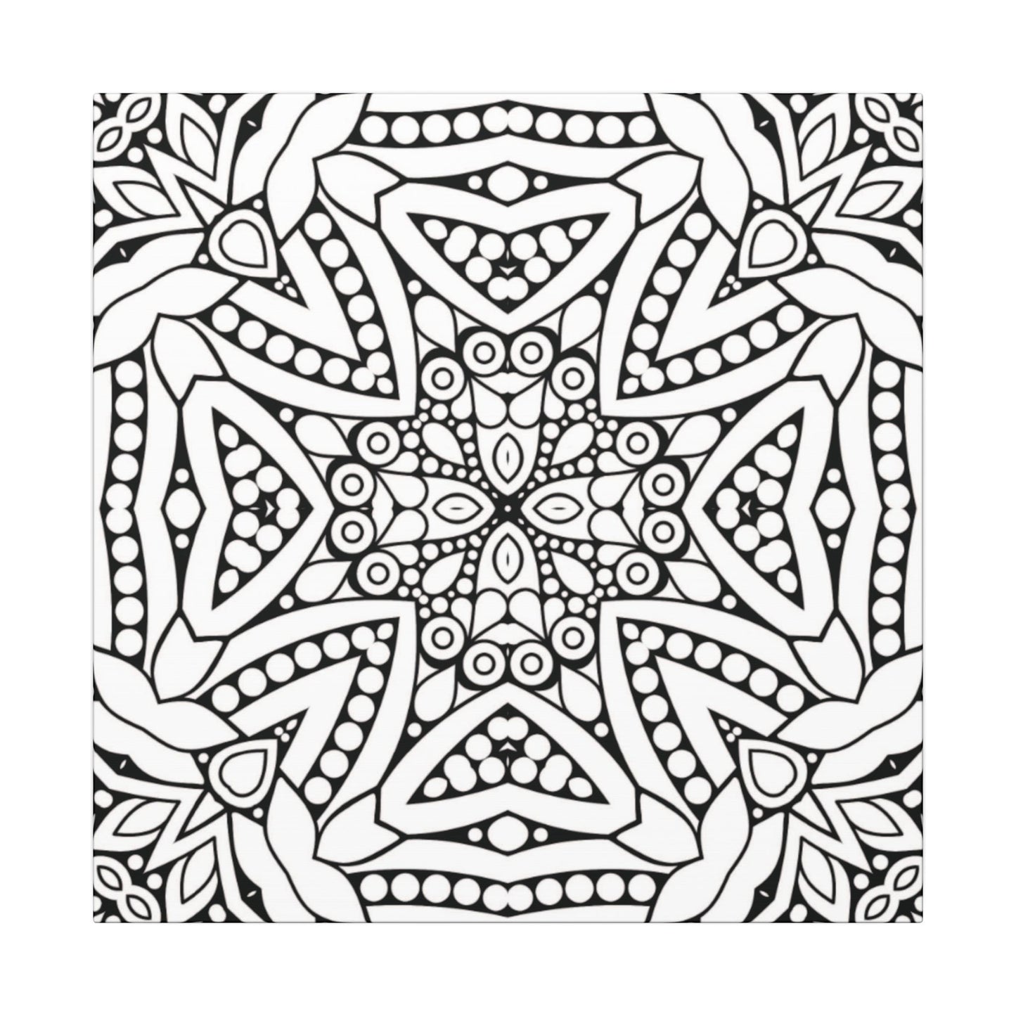 Paint-Your-Own Mandala Canvas Design #50, Stretched, 0.75" (Multi-Size)