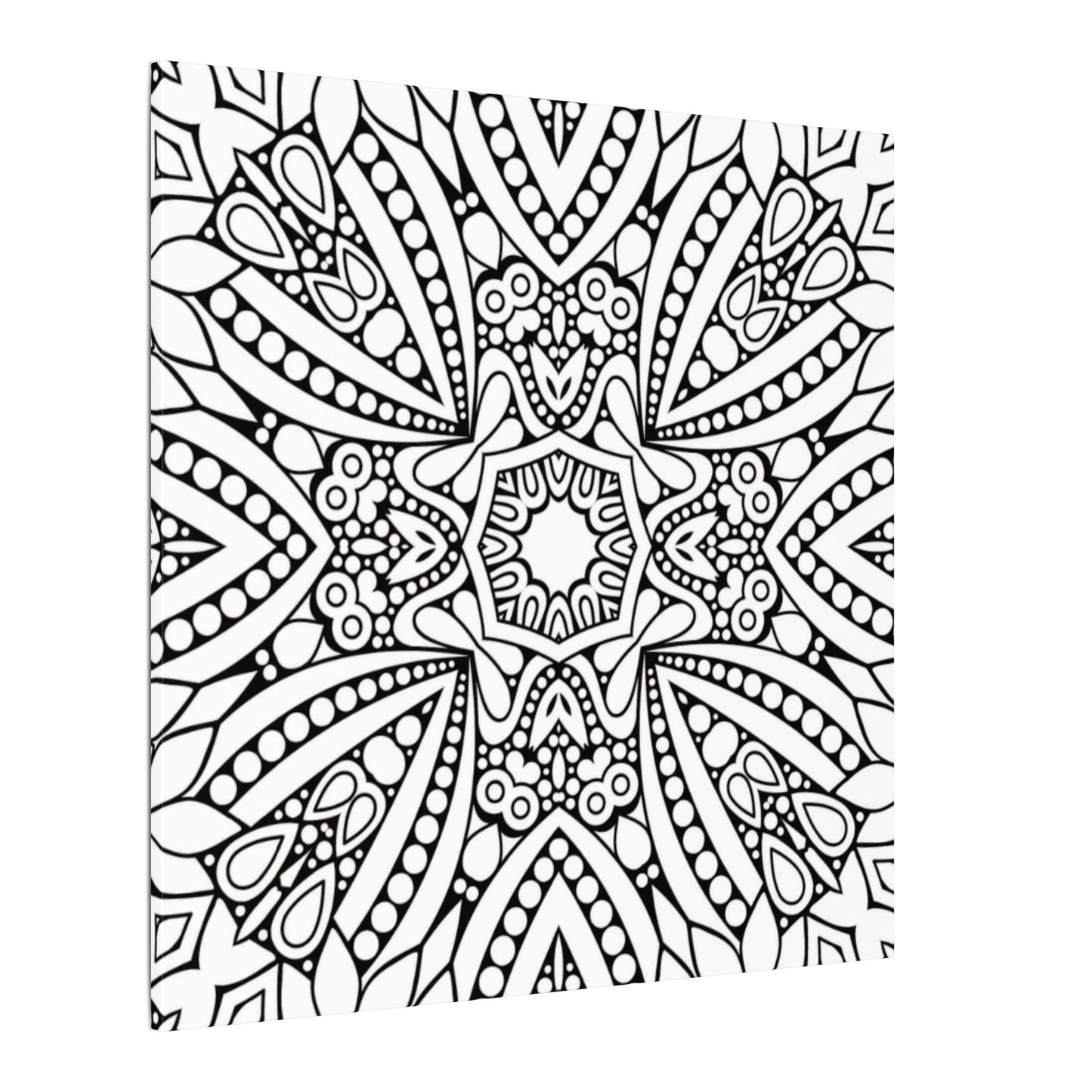 Paint-Your-Own Mandala Canvas Design #47, Stretched, 0.75" (Multi-Size)