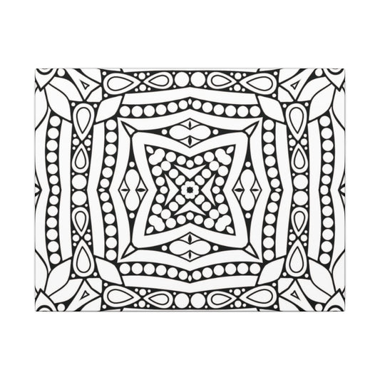 Paint-Your-Own Mandala Canvas Design #1, Stretched, 0.75" (Multi-Size)