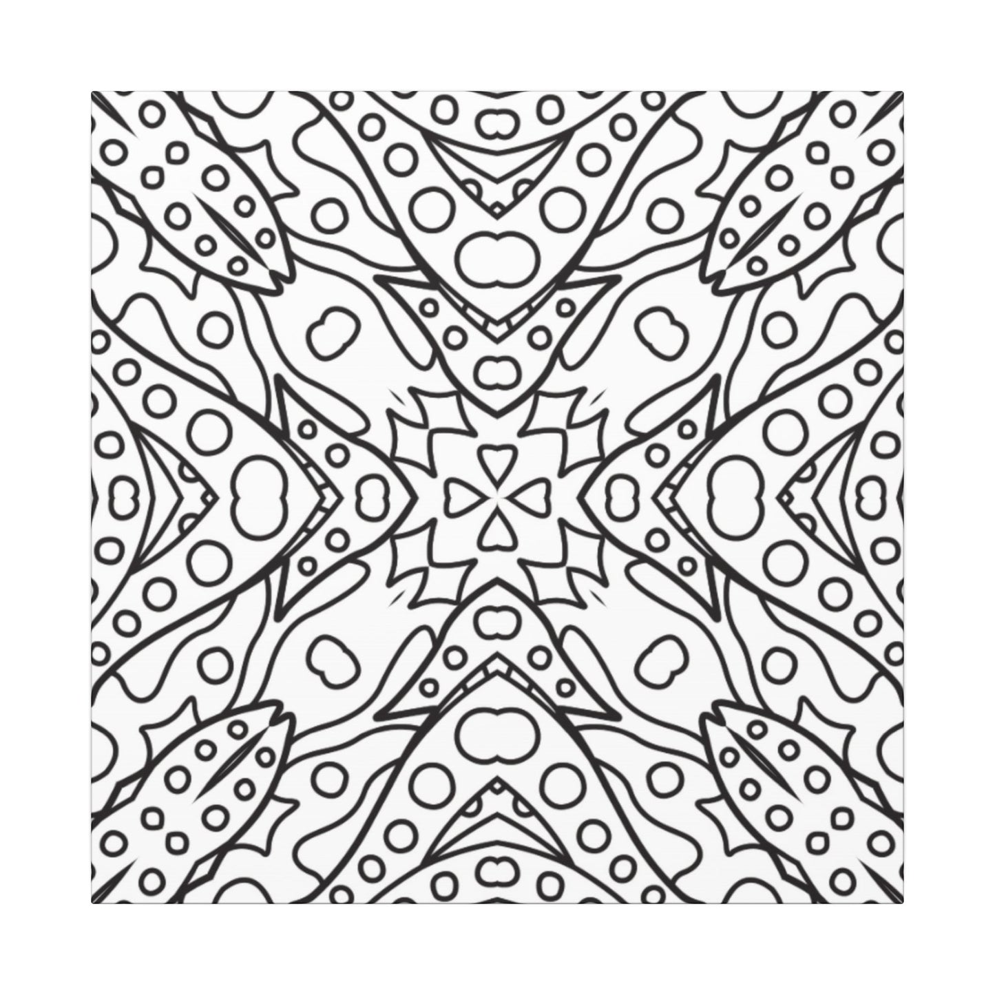 Paint-Your-Own Mandala Canvas Design #22, Stretched, 0.75" (Multi-Size)
