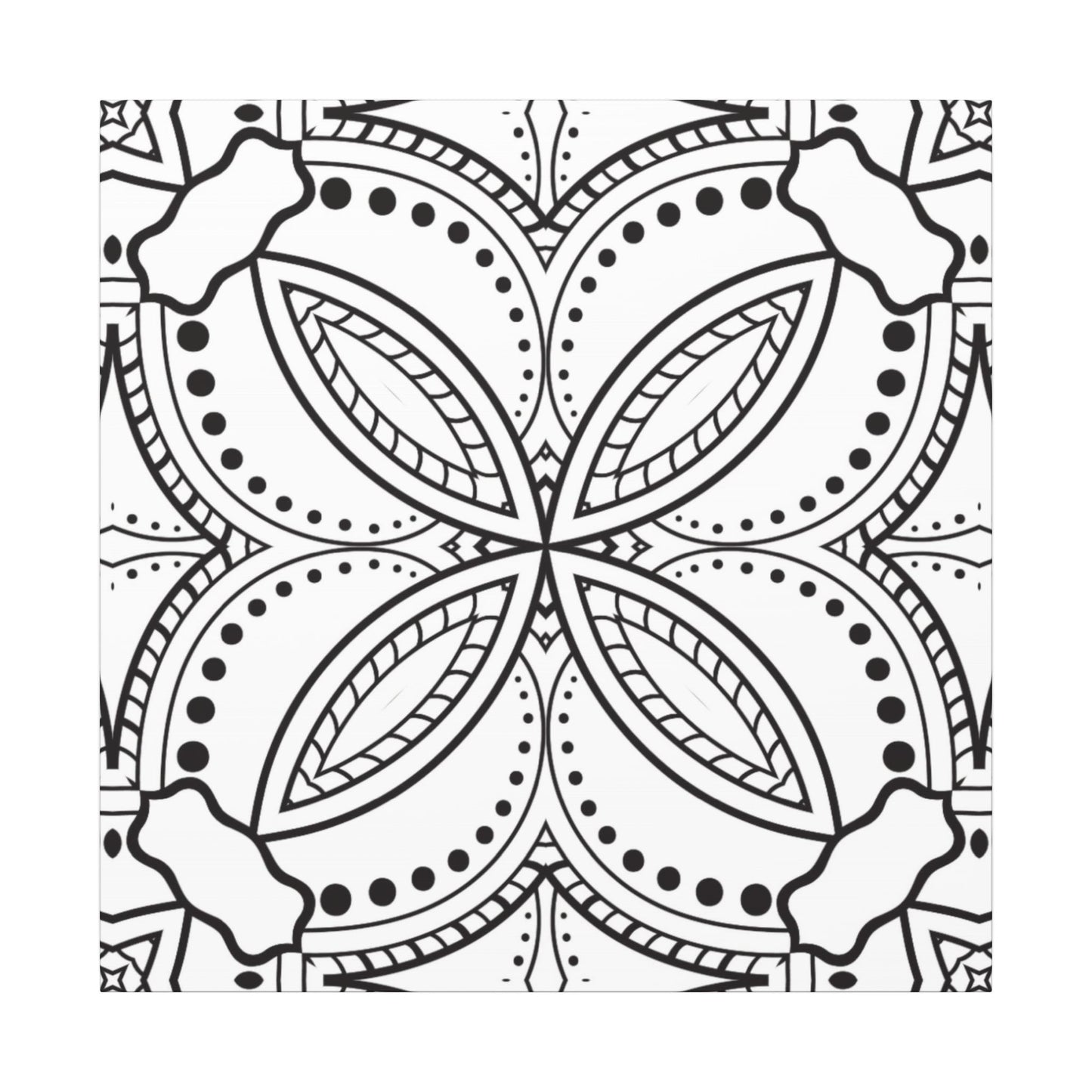 Paint-Your-Own Mandala Canvas Design #8, Stretched, 0.75" (Multi-Size)