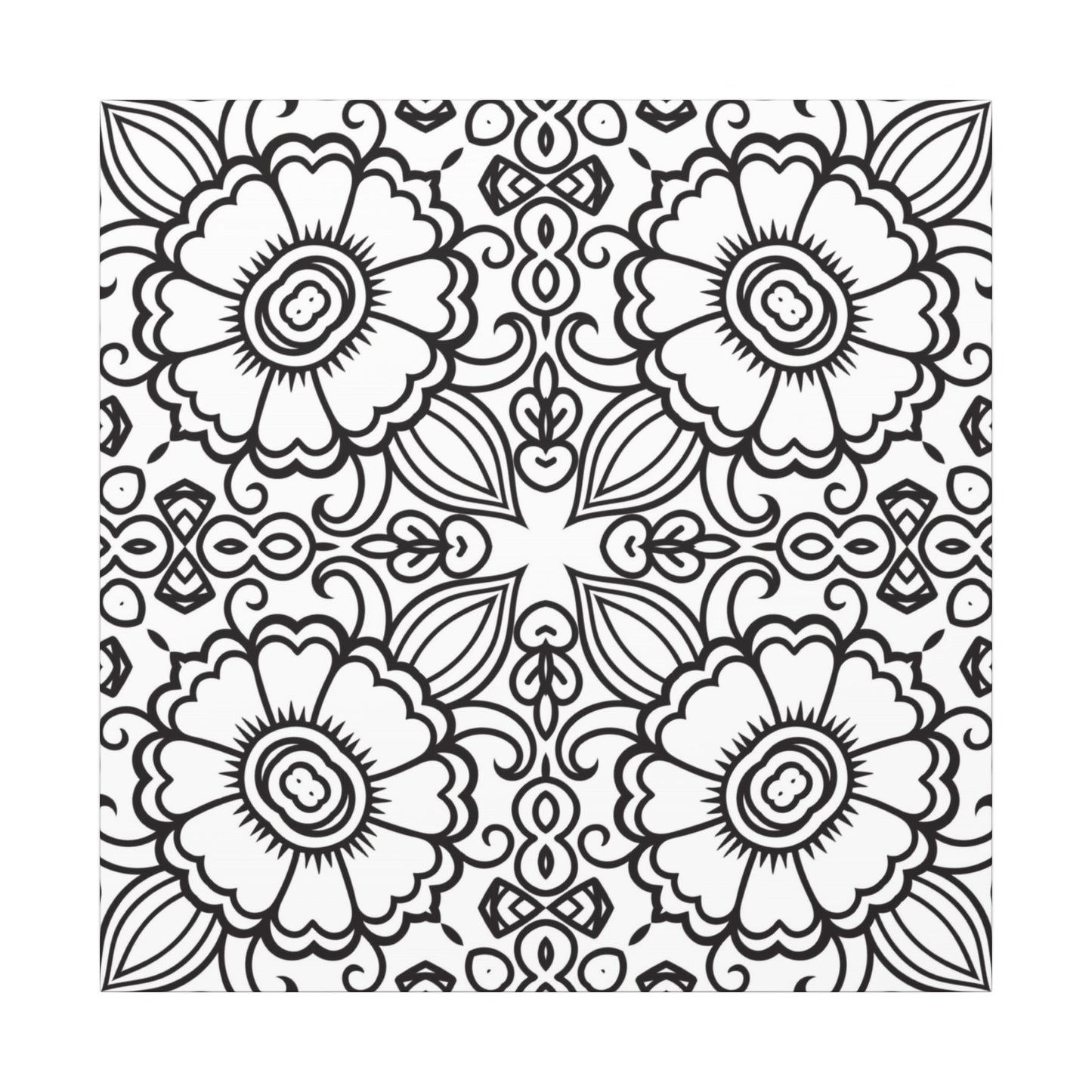 Paint-Your-Own Mandala Canvas Design #29, Stretched, 0.75" (Multi-Size)