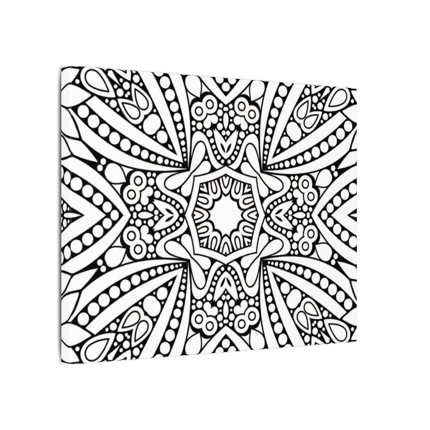 Paint-Your-Own Mandala Canvas Design #47, Stretched, 0.75" (Multi-Size)