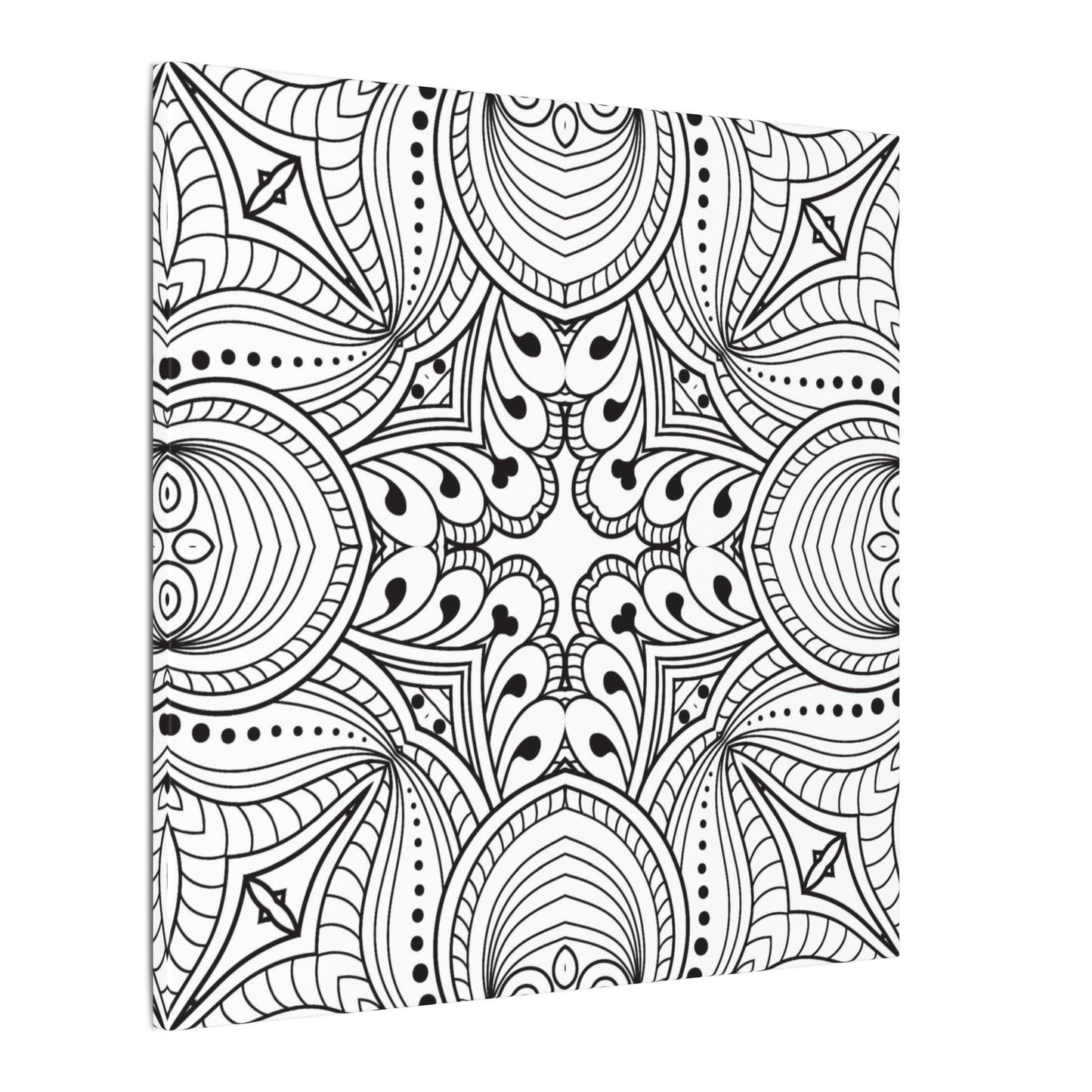 Paint-Your-Own Mandala Canvas Design #32, Stretched, 0.75" (Multi-Size)