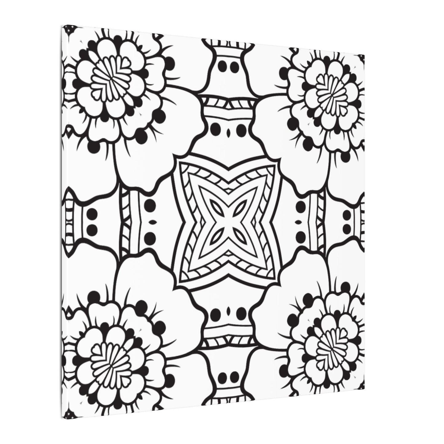 Paint-Your-Own Mandala Canvas Design #25, Stretched, 0.75" (Multi-Size)
