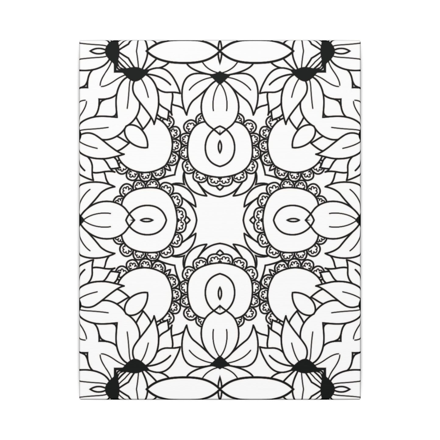 Paint-Your-Own Mandala Canvas Design #48, Stretched, 0.75" (Multi-Size)