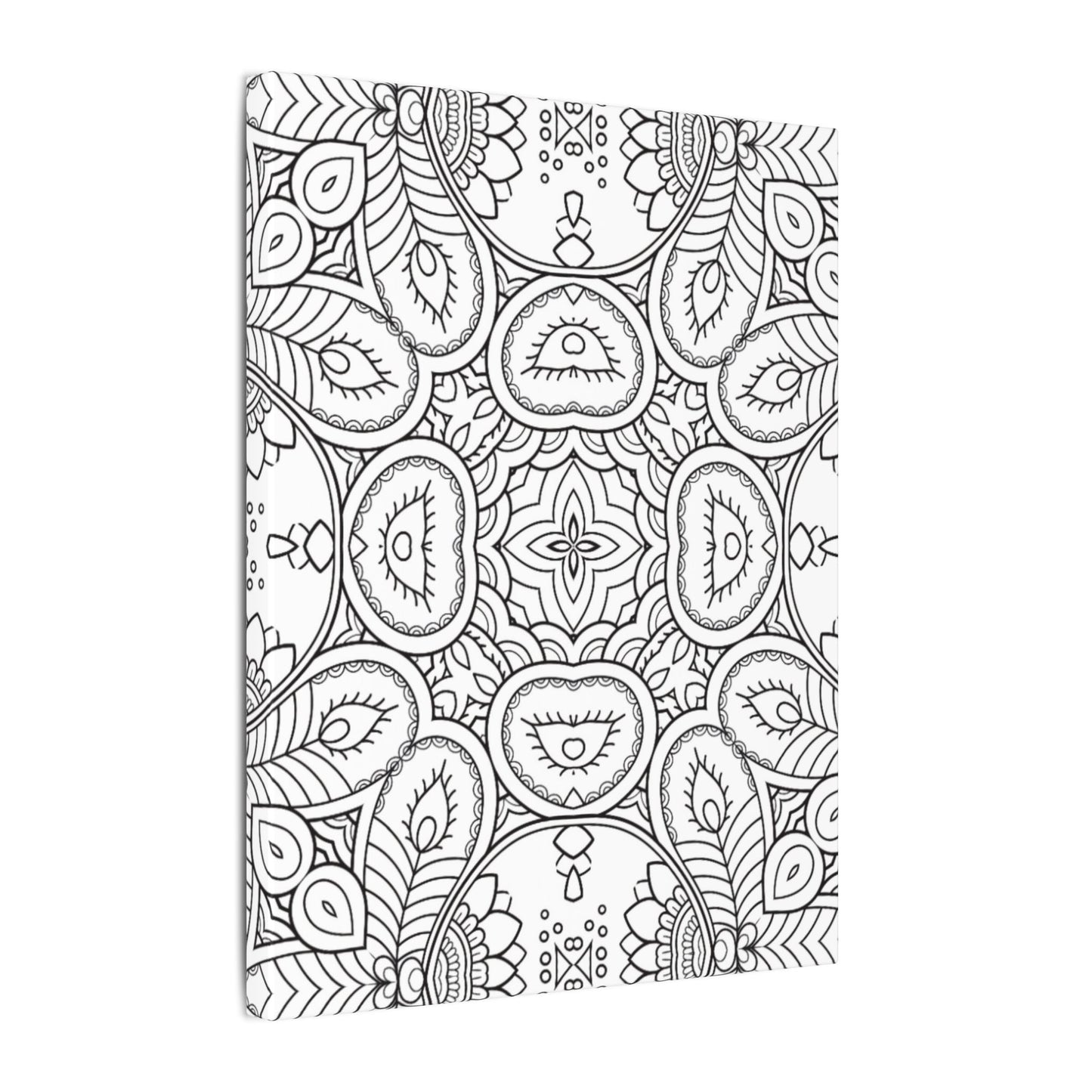 Paint-Your-Own Mandala Canvas Design #24, Stretched, 0.75" (Multi-Size)