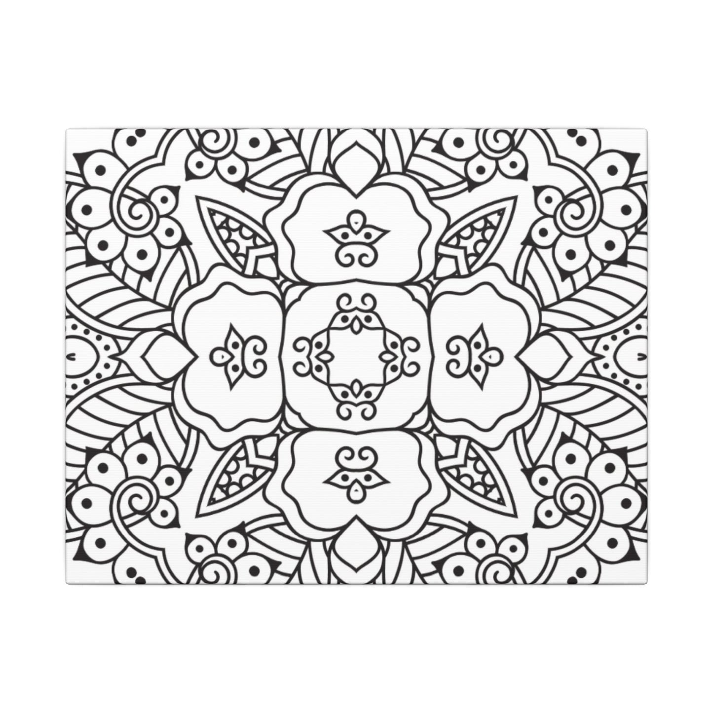 Paint-Your-Own Mandala Canvas Design #15, Stretched, 0.75" (Multi-Size)