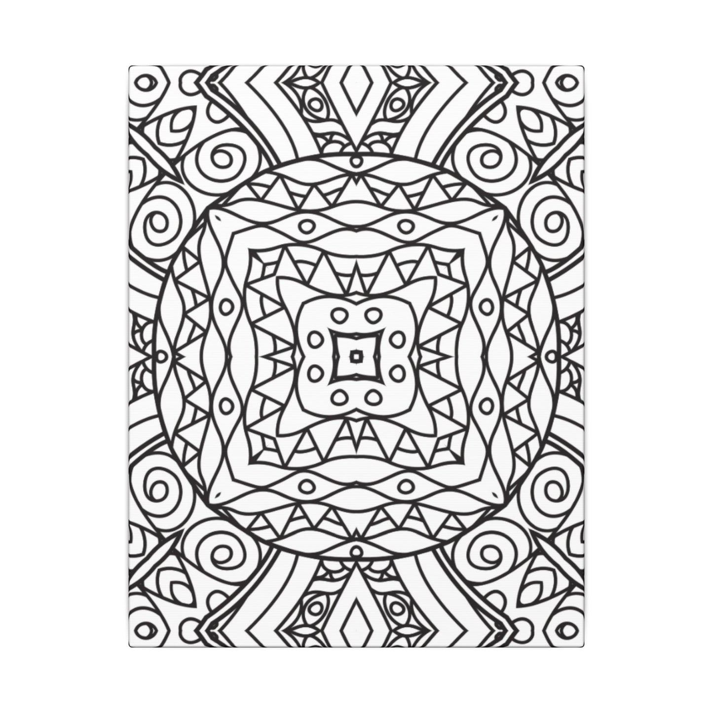 Paint-Your-Own Mandala Canvas Design #9, Stretched, 0.75" (Multi-Size)