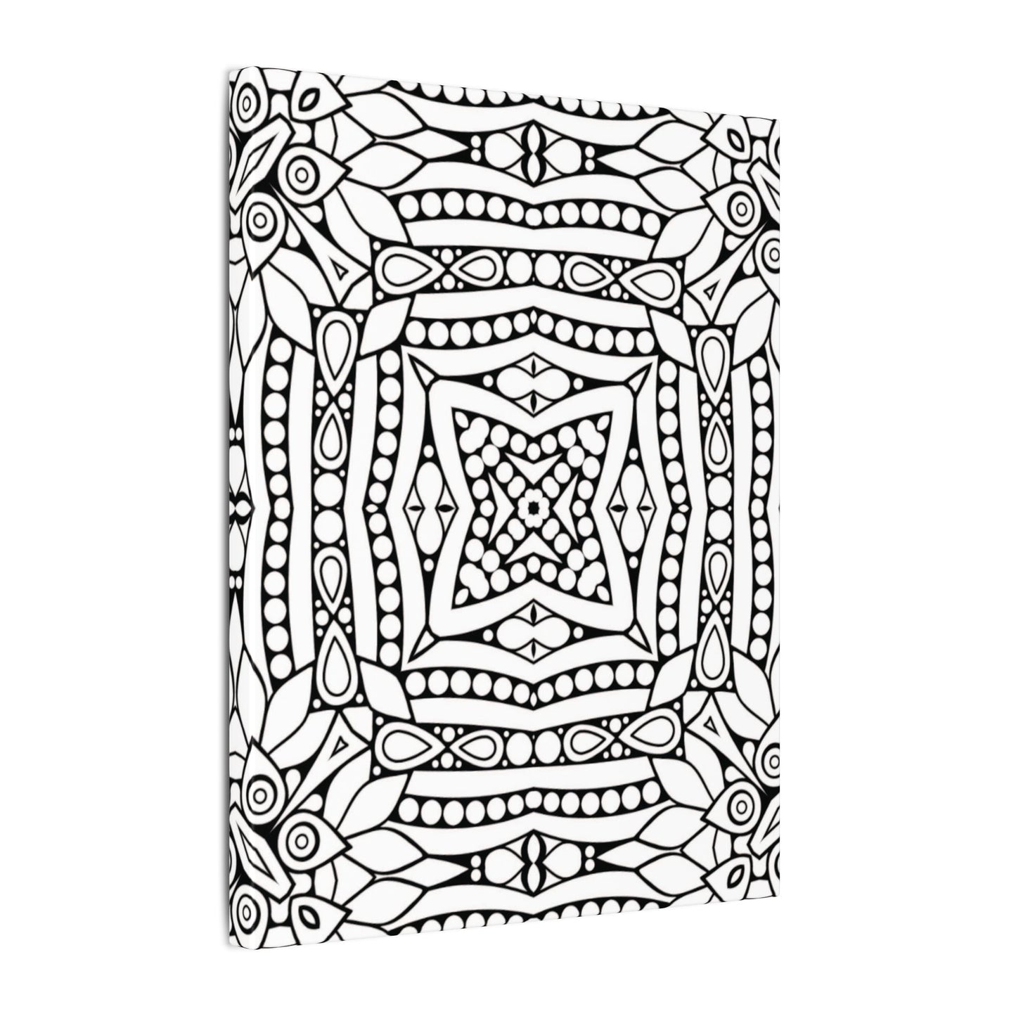 Paint-Your-Own Mandala Canvas Design #1, Stretched, 0.75" (Multi-Size)