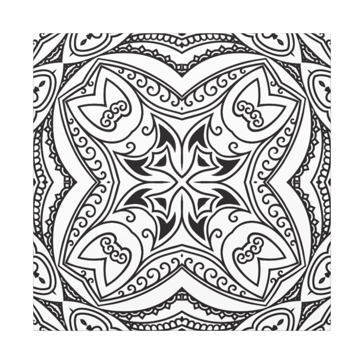 Paint-Your-Own Mandala Canvas Design #13, Stretched, 0.75" (Multi-Size)