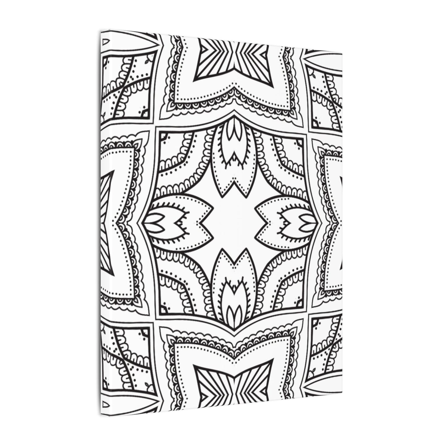 Paint-Your-Own Mandala Canvas Design #30, Stretched, 0.75" (Multi-Size)