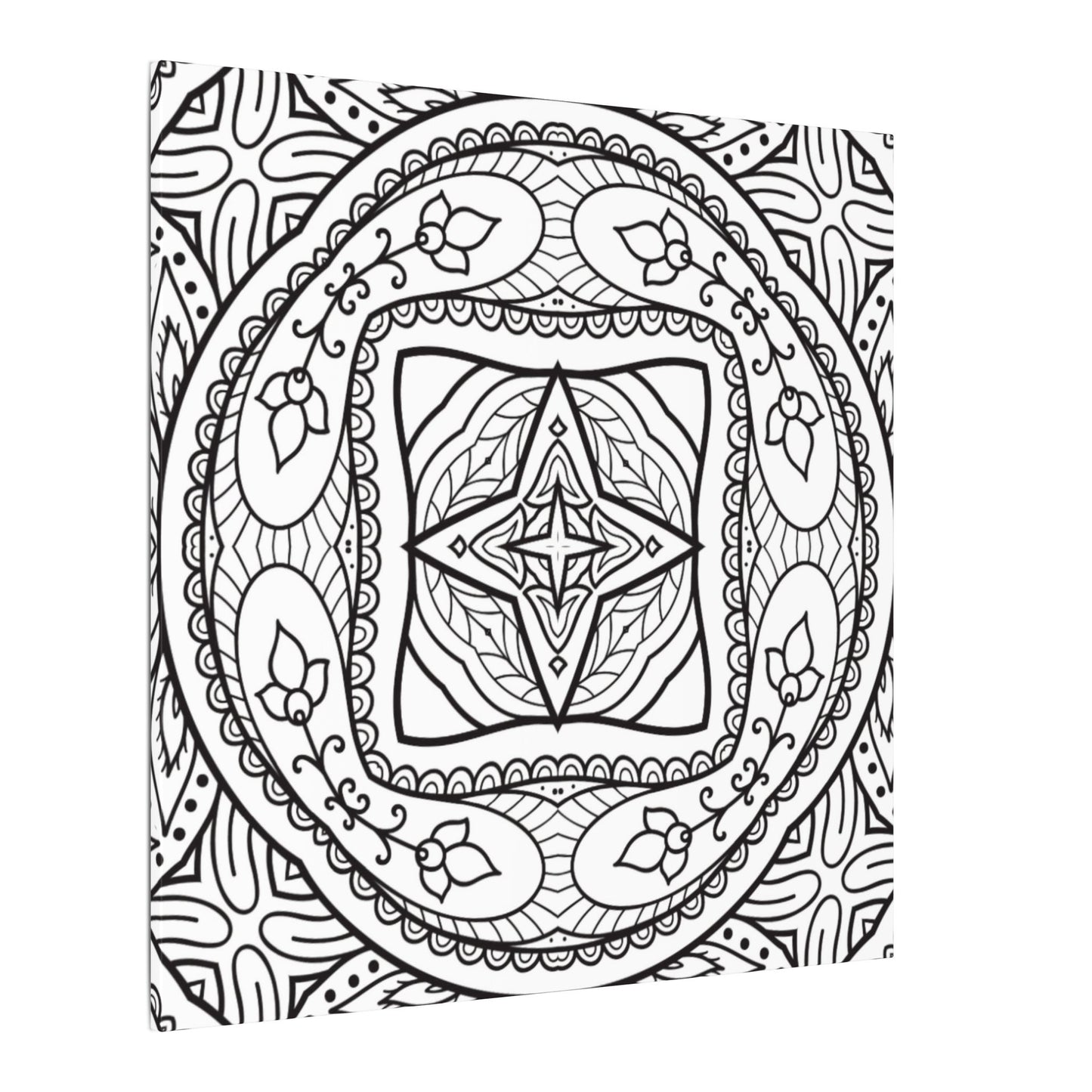 Paint-Your-Own Mandala Canvas Design #27, Stretched, 0.75" (Multi-Size)