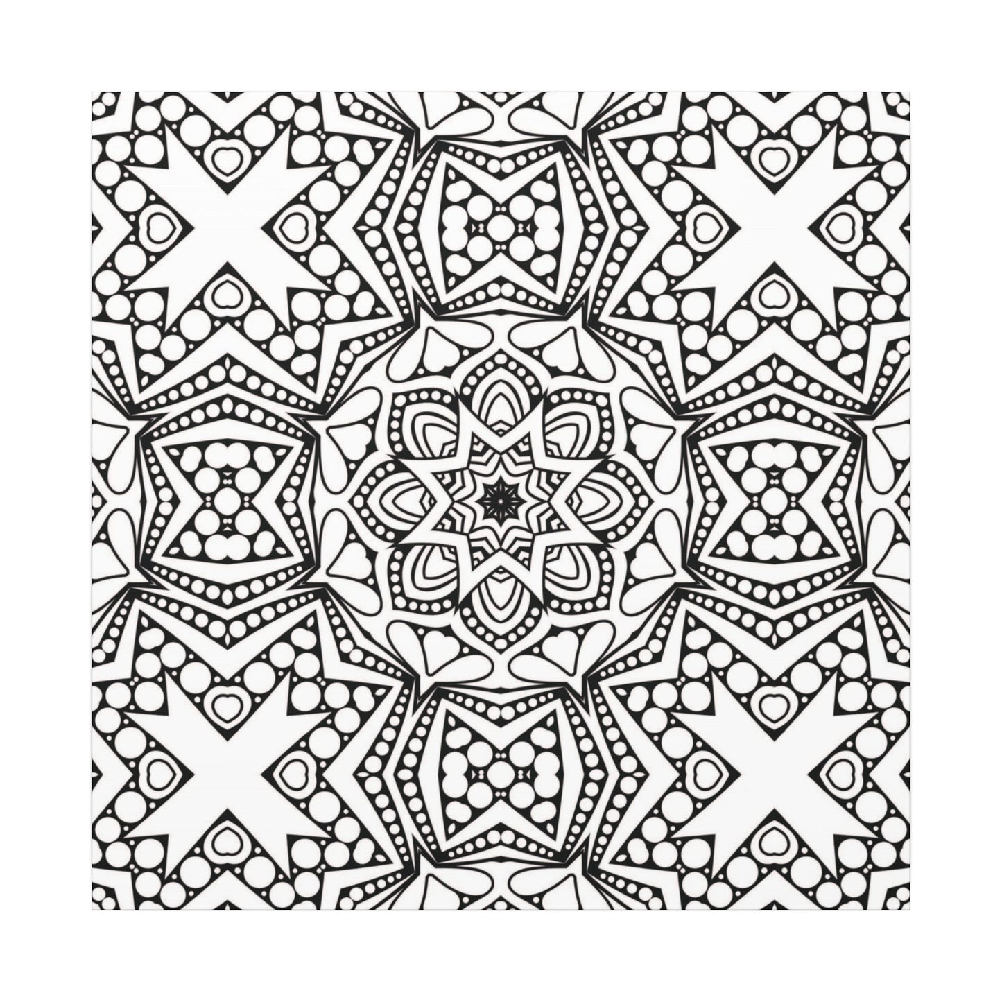 Paint-Your-Own Mandala Canvas Design #18, Stretched, 0.75" (Multi-Size)