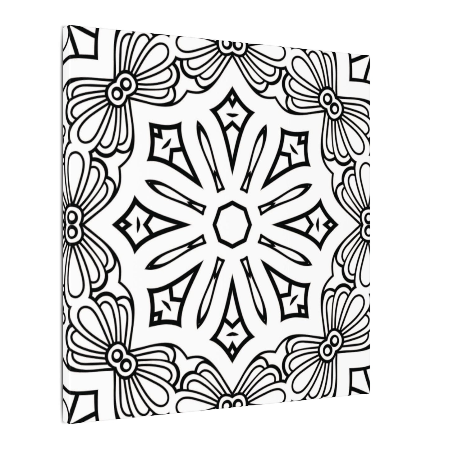 Paint-Your-Own Mandala Canvas Design #37, Stretched, 0.75" (Multi-Size)