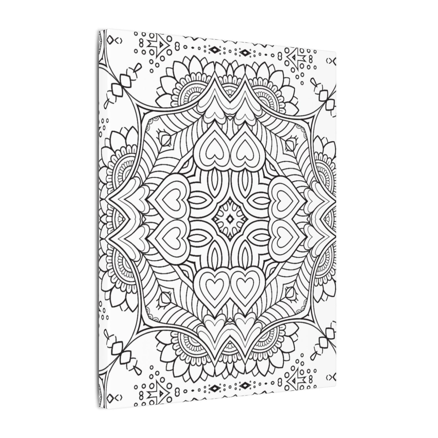 Paint-Your-Own Mandala Canvas Design #7, Stretched, 0.75" (Multi-Size)