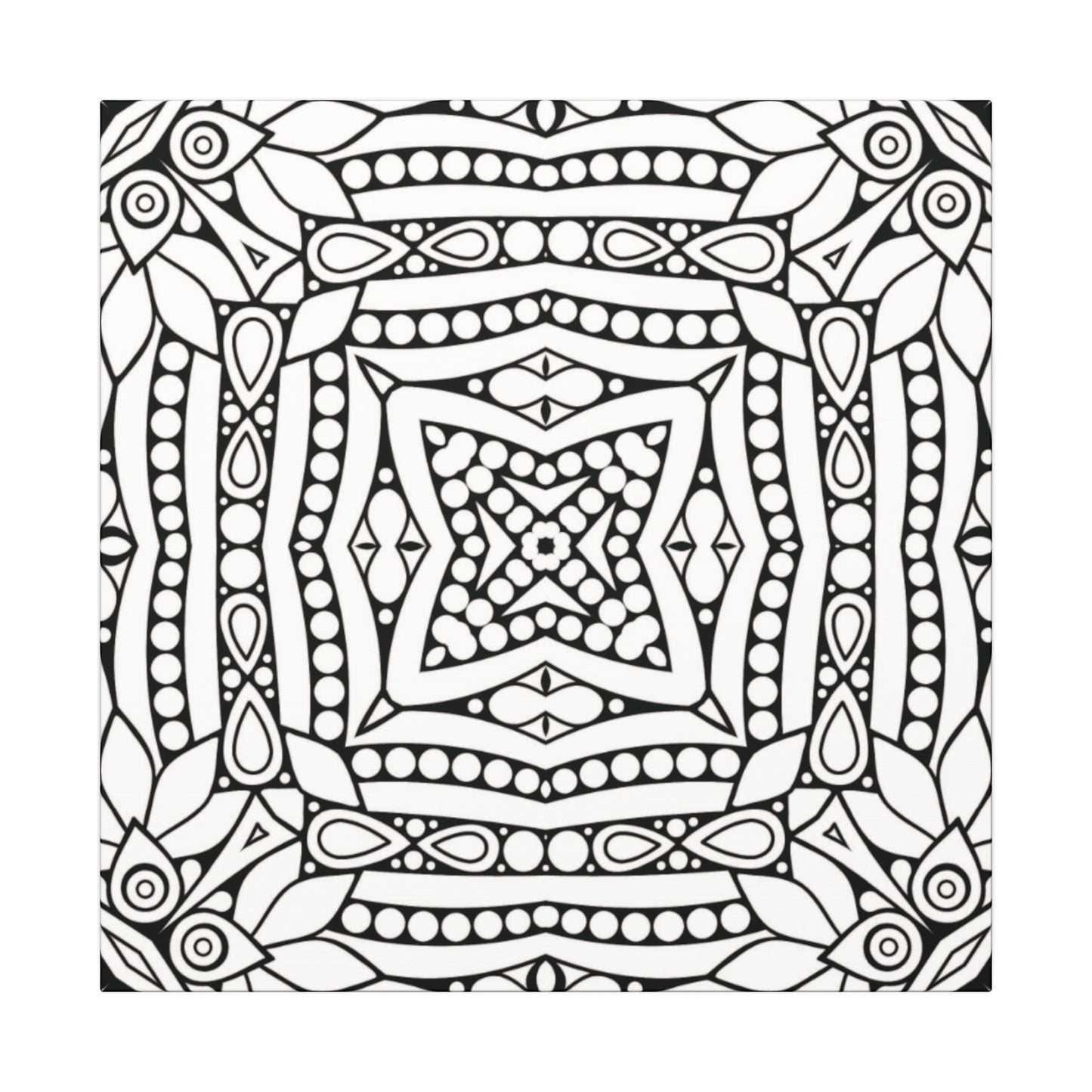 Paint-Your-Own Mandala Canvas Design #1, Stretched, 0.75" (Multi-Size)