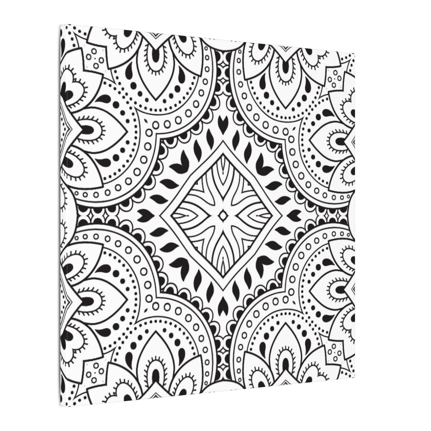 Paint-Your-Own Mandala Canvas Design #19, Stretched, 0.75" (Multi-Size)