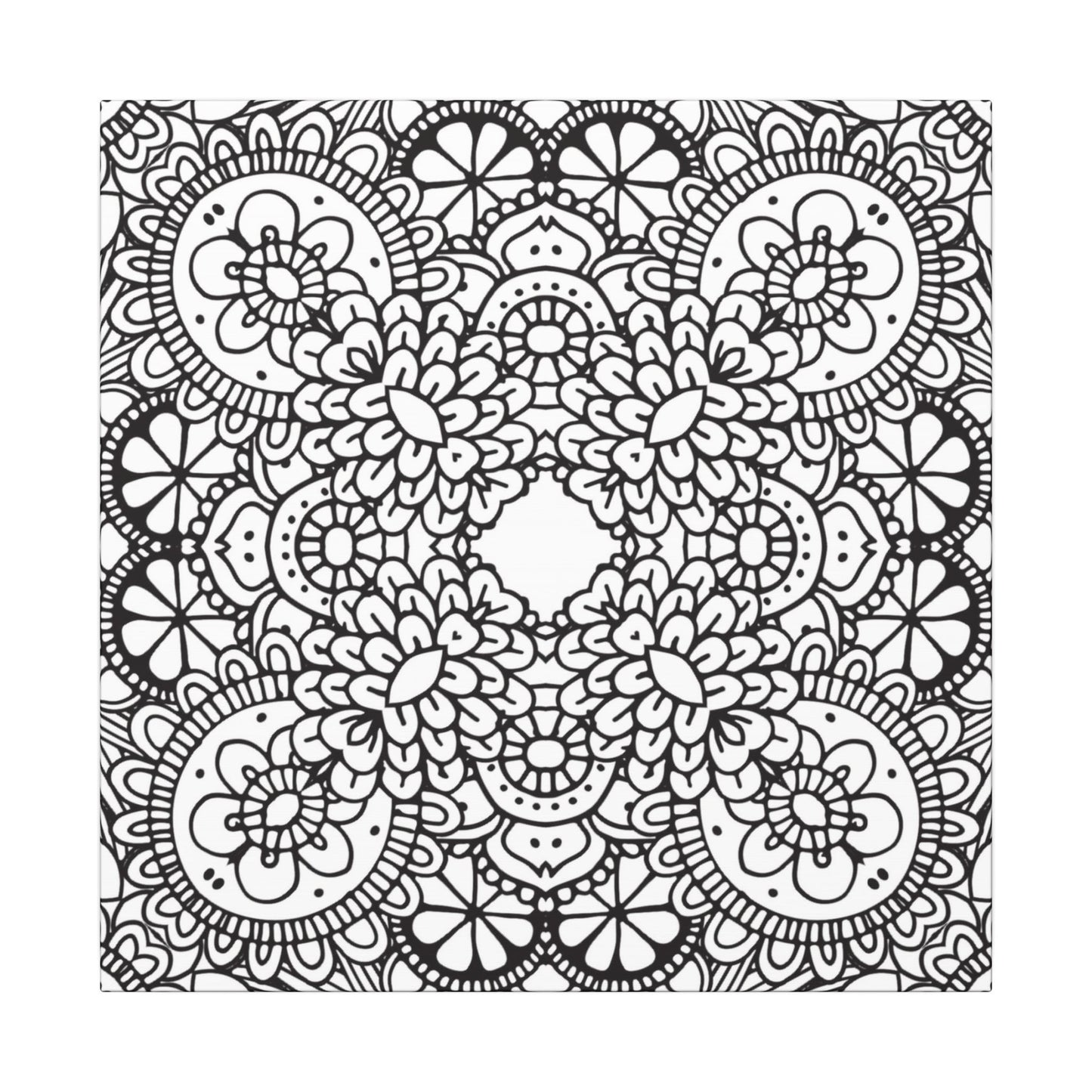 Paint-Your-Own Mandala Canvas Design #33, Stretched, 0.75" (Multi-Size)