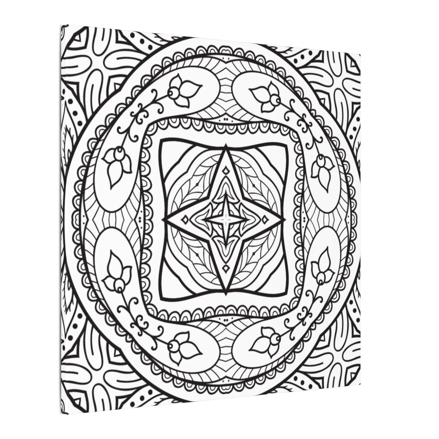 Paint-Your-Own Mandala Canvas Design #27, Stretched, 0.75" (Multi-Size)