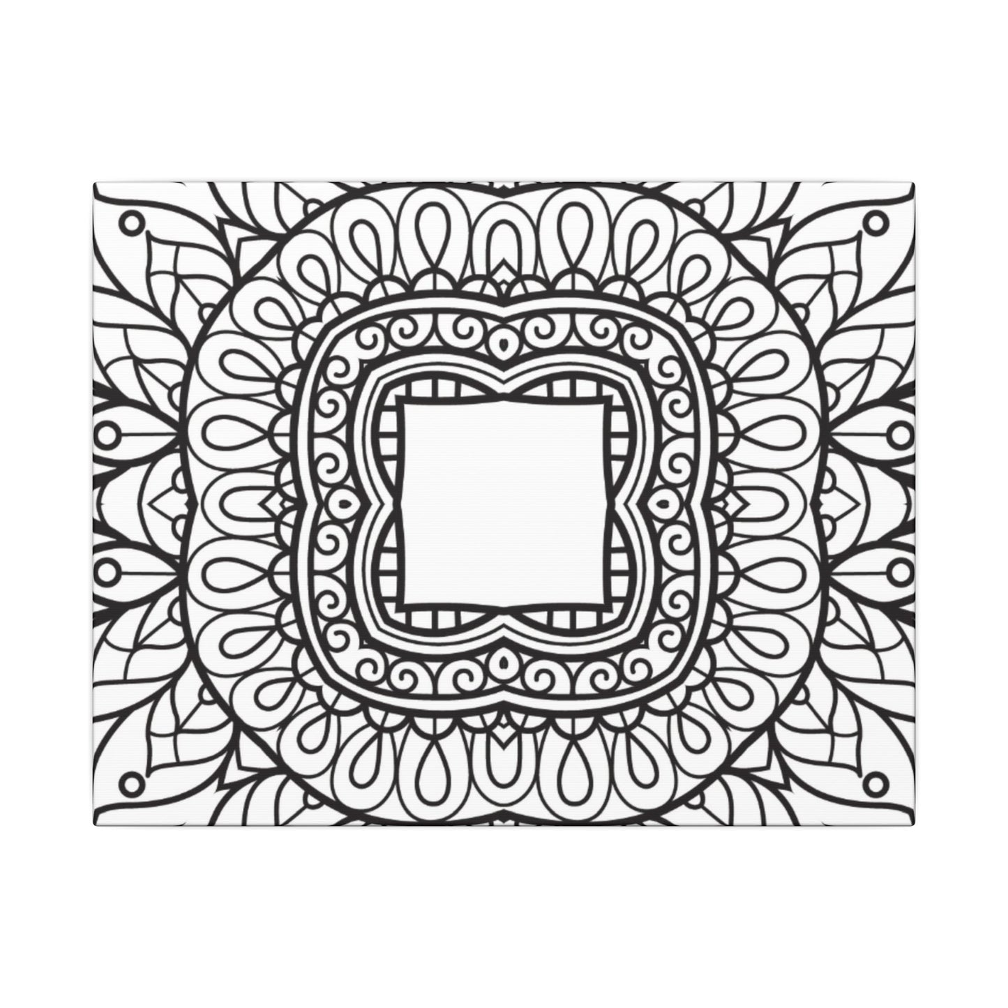 Paint-Your-Own Mandala Canvas Design #6, Stretched, 0.75" (Multi-Size)